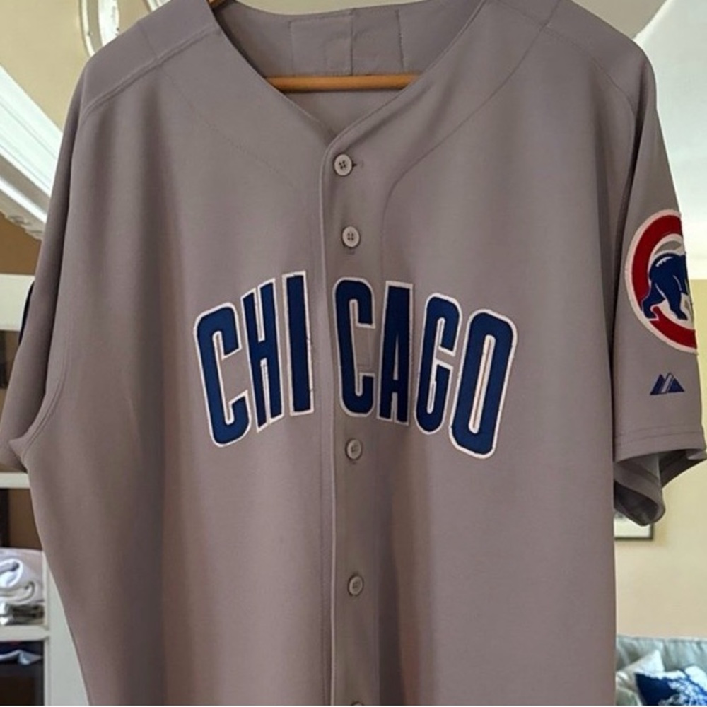 Majestic Authentic Collection Vintage Chicago Cubs Gray Jersey